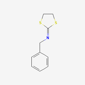 molecular formula C10H11NS2 B14746342 Benzenemethanamine, N-1,3-dithiolan-2-ylidene- CAS No. 2080-48-0