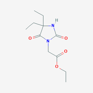 molecular formula C11H18N2O4 B14746434 Ethyl 2-(4,4-diethyl-2,5-dioxoimidazolidin-1-yl)acetate CAS No. 723-12-6