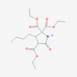 molecular formula C17H27NO7 B14746638 Triethyl 3-butyl-5-oxopyrrolidine-2,2,4-tricarboxylate CAS No. 2351-94-2