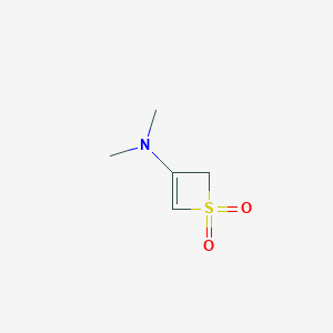 molecular formula C5H9NO2S B14746650 n,n-Dimethyl-2h-thiet-3-amine 1,1-dioxide CAS No. 1599-35-5