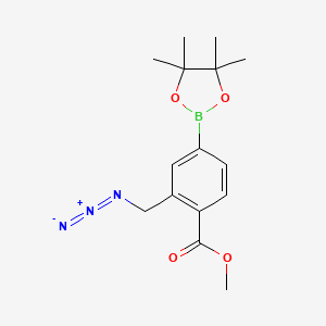 molecular formula C15H20BN3O4 B14746674 Methyl 2-(azidomethyl)-4-(4,4,5,5-tetramethyl-1,3,2-dioxaborolan-2-YL)benzoate CAS No. 890839-35-7
