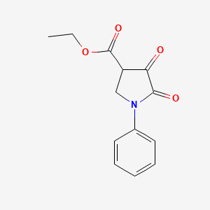 molecular formula C13H13NO4 B14746712 Ethyl 4,5-dioxo-1-phenylpyrrolidine-3-carboxylate CAS No. 5336-49-2