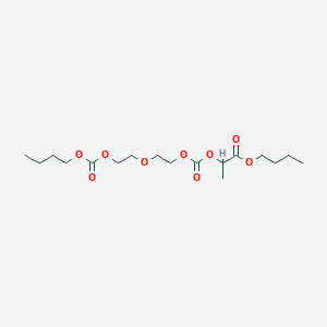 molecular formula C17H30O9 B14746771 Butyl 2-methyl-4,12-dioxo-3,5,8,11,13-pentaoxaheptadecan-1-oate CAS No. 5333-38-0