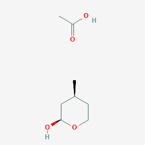 molecular formula C8H16O4 B14746812 acetic acid;(2R,4S)-4-methyloxan-2-ol CAS No. 937-46-2