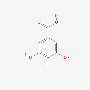 molecular formula C8H7O4- B14746861 3,5-Dihydroxy-4-methylbenzoate 