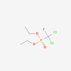molecular formula C5H10Cl2FO3P B14746880 Phosphonic acid, (dichlorofluoromethyl)-, diethyl ester CAS No. 356-55-8