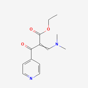 molecular formula C13H16N2O3 B14747018 Ethyl 3-(dimethylamino)-2-(pyridine-4-carbonyl)prop-2-enoate CAS No. 160037-60-5
