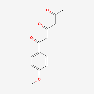 molecular formula C13H14O4 B14747059 1-(4-Methoxyphenyl)hexane-1,3,5-trione CAS No. 4808-89-3