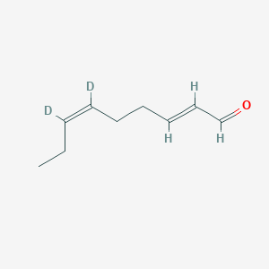 molecular formula C9H14O B147471 (2E,6Z)-6,7-Dideuterionona-2,6-dienal CAS No. 221681-24-9