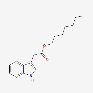 molecular formula C17H23NO2 B14747160 Heptyl 1h-indol-3-ylacetate CAS No. 2122-72-7