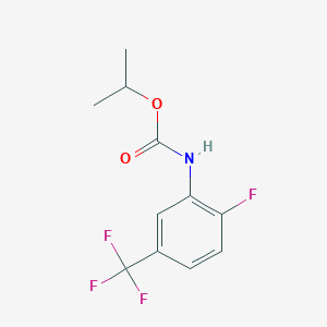 molecular formula C11H11F4NO2 B14747190 propan-2-yl N-[2-fluoro-5-(trifluoromethyl)phenyl]carbamate CAS No. 2284-87-9