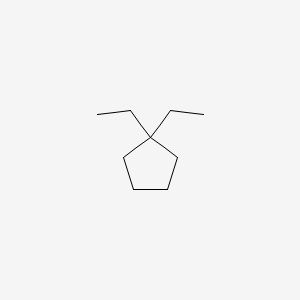 molecular formula C9H18 B14747196 Cyclopentane, 1,1-diethyl- CAS No. 2721-38-2