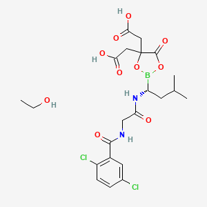 molecular formula C22H29BCl2N2O10 B14747271 Ixazomib citrate EtOH 