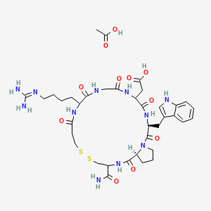 molecular formula C37H53N11O11S2 B14747272 Eptifibatide acetate 