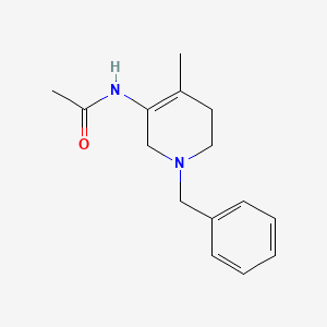 molecular formula C15H20N2O B14747288 N-(1-benzyl-4-methyl-3,6-dihydro-2H-pyridin-5-yl)acetamide 
