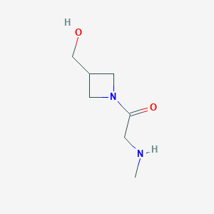 molecular formula C7H14N2O2 B1474746 1-(3-(Hydroxymethyl)azetidin-1-yl)-2-(methylamino)ethan-1-one CAS No. 1692116-12-3