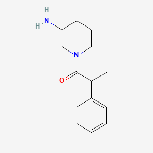 molecular formula C14H20N2O B1474751 1-(3-Aminopiperidin-1-yl)-2-phenylpropan-1-one CAS No. 1940266-78-3