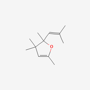 molecular formula C12H20O B14747555 2,3,3,5-Tetramethyl-2-(2-methylprop-1-en-1-yl)-2,3-dihydrofuran CAS No. 706-87-6