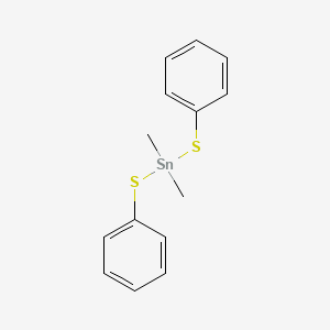 molecular formula C14H16S2Sn B14747556 Stannane, bis(phenylthio)dimethyl- CAS No. 4848-63-9