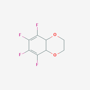 molecular formula C8H6F4O2 B14747676 5,6,7,8-Tetrafluoro-2,3,4a,8a-tetrahydro-1,4-benzodioxin 