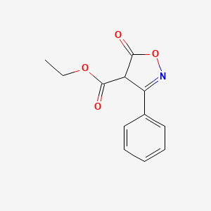 molecular formula C12H11NO4 B14747768 Ethyl 5-oxo-3-phenyl-4,5-dihydro-1,2-oxazole-4-carboxylate CAS No. 1084-41-9