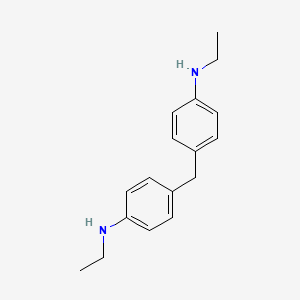 molecular formula C17H22N2 B14747898 Benzenamine, 4,4'-methylenebis[N-ethyl- CAS No. 843-29-8