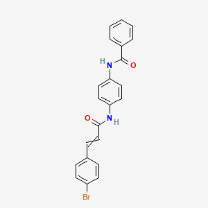 molecular formula C22H17BrN2O2 B14747946 N-[4-[3-(4-bromophenyl)prop-2-enoylamino]phenyl]benzamide CAS No. 5103-98-0