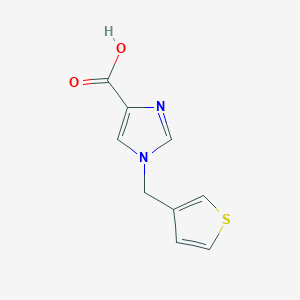 molecular formula C9H8N2O2S B1474798 1-(thiophen-3-ylmethyl)-1H-imidazole-4-carboxylic acid CAS No. 1694177-10-0