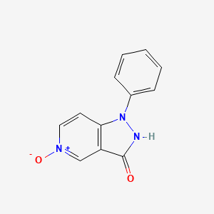 molecular formula C12H9N3O2 B14748076 1-Phenyl-1,2-dihydro-3h-pyrazolo[4,3-c]pyridin-3-one 5-oxide CAS No. 3268-67-5
