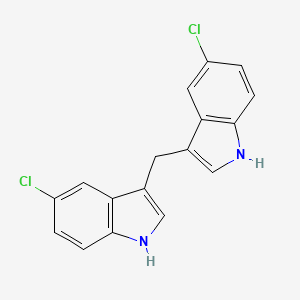 molecular formula C17H12Cl2N2 B14748083 1H-Indole, 3,3'-methylenebis[5-chloro- CAS No. 5030-93-3