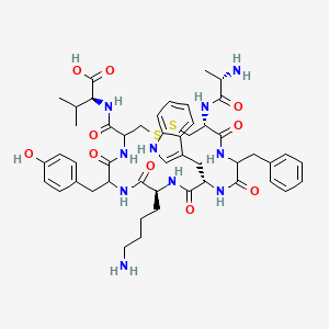 molecular formula C49H64N10O10S2 B14748134 H-Ala-Cys(1)-DL-Phe-Trp-Lys-DL-Tyr-DL-Cys(1)-Val-OH 