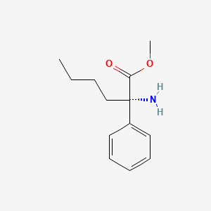 molecular formula C13H19NO2 B14748190 methyl (2S)-2-azanyl-2-phenyl-hexanoate 