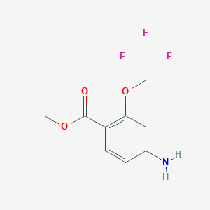 molecular formula C10H10F3NO3 B1474829 4-Amino-2-(2,2,2-trifluoro-ethoxy)-benzoic acid methyl ester CAS No. 1970385-57-9