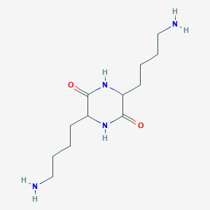 molecular formula C12H24N4O2 B14748325 3,6-Bis(4-aminobutyl)piperazine-2,5-dione 