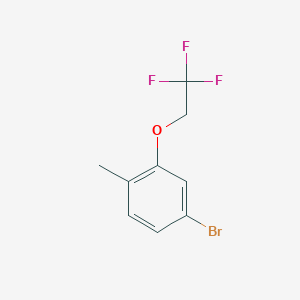 molecular formula C9H8BrF3O B1474841 4-Bromo-1-methyl-2-(2,2,2-trifluoroethoxy)-benzene CAS No. 1691774-44-3