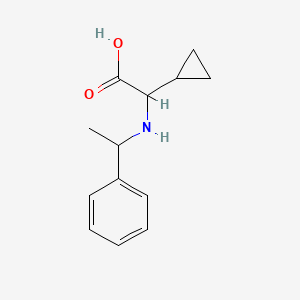 molecular formula C13H17NO2 B14748476 Cyclopropyl-(1-phenyl-ethylamino)-acetic acid 