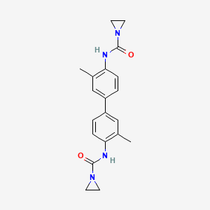 molecular formula C20H22N4O2 B14748484 N-[4-[4-(aziridine-1-carbonylamino)-3-methylphenyl]-2-methylphenyl]aziridine-1-carboxamide CAS No. 3259-65-2