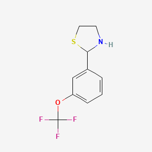 molecular formula C10H10F3NOS B1474854 2-(3-(Trifluoromethoxy)phenyl)thiazolidine CAS No. 1692844-74-8