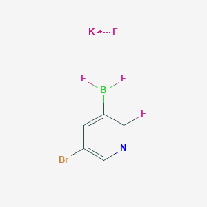 molecular formula C5H2BBrF4KN B14748541 Potassium;(5-bromo-2-fluoropyridin-3-yl)-difluoroborane;fluoride 