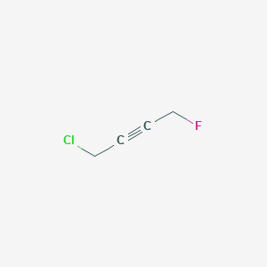 molecular formula C4H4ClF B14748623 1-Chloro-4-fluorobut-2-yne CAS No. 407-80-7