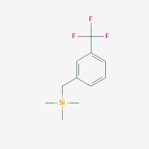 molecular formula C11H15F3Si B14748680 Silane, trimethyl[[3-(trifluoromethyl)phenyl]methyl]- CAS No. 458-07-1
