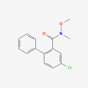 molecular formula C15H14ClNO2 B14748891 4-Chloro-N-methoxy-N-methyl-[1,1'-biphenyl]-2-carboxamide 