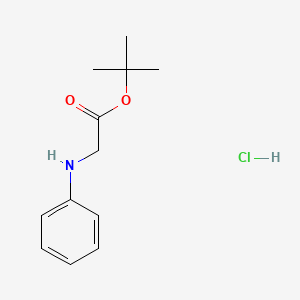 molecular formula C12H18ClNO2 B14748973 Tert-butyl 2-phenylazanylethanoate hydrochloride 