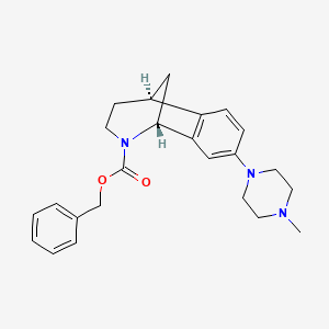 molecular formula C24H29N3O2 B14748987 benzyl (1S,8R)-5-(4-methylpiperazin-1-yl)-9-azatricyclo[6.3.1.02,7]dodeca-2(7),3,5-triene-9-carboxylate 