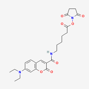 molecular formula C24H29N3O7 B14749004 viF 419-NHS ester 