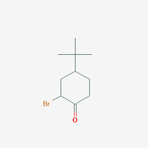 molecular formula C10H17BrO B14749030 Cyclohexanone, 2-bromo-4-(1,1-dimethylethyl)- CAS No. 1076-82-0
