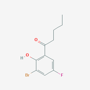 molecular formula C11H12BrFO2 B14749087 1-(3-Bromo-5-fluoro-2-hydroxyphenyl)pentan-1-one CAS No. 1813-21-4