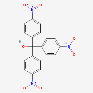 molecular formula C19H13N3O7 B14749091 Methanol, tris(p-nitrophenyl)- CAS No. 596-48-5