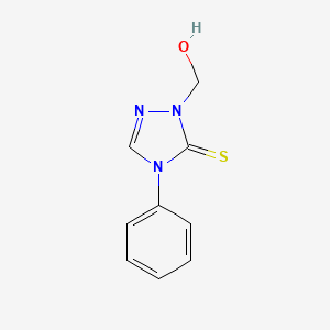 molecular formula C9H9N3OS B14749093 delta(sup 2)-1,2,4-Triazoline-5-thione, 1-(hydroxymethyl)-4-phenyl- CAS No. 2416-79-7