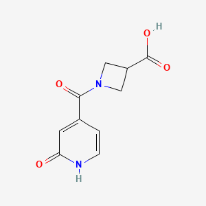 B1474923 1-(2-Oxo-1,2-dihydropyridine-4-carbonyl)azetidine-3-carboxylic acid CAS No. 1700591-80-5